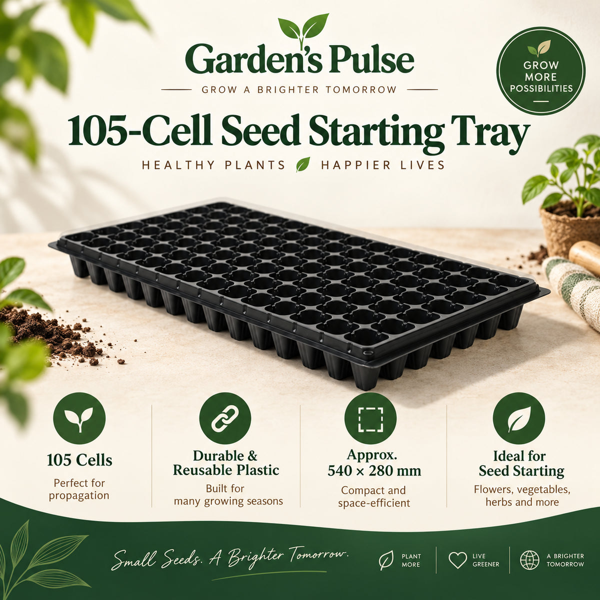 Garden’s Pulse GrowStart 105-Cell Seed Tray