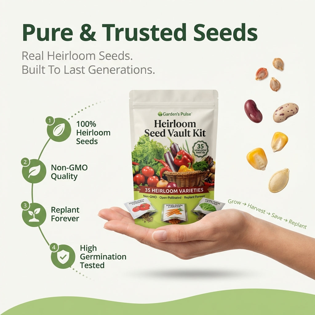 Garden's Pulse Heirloom Seed Vault Kit (35 Pack)