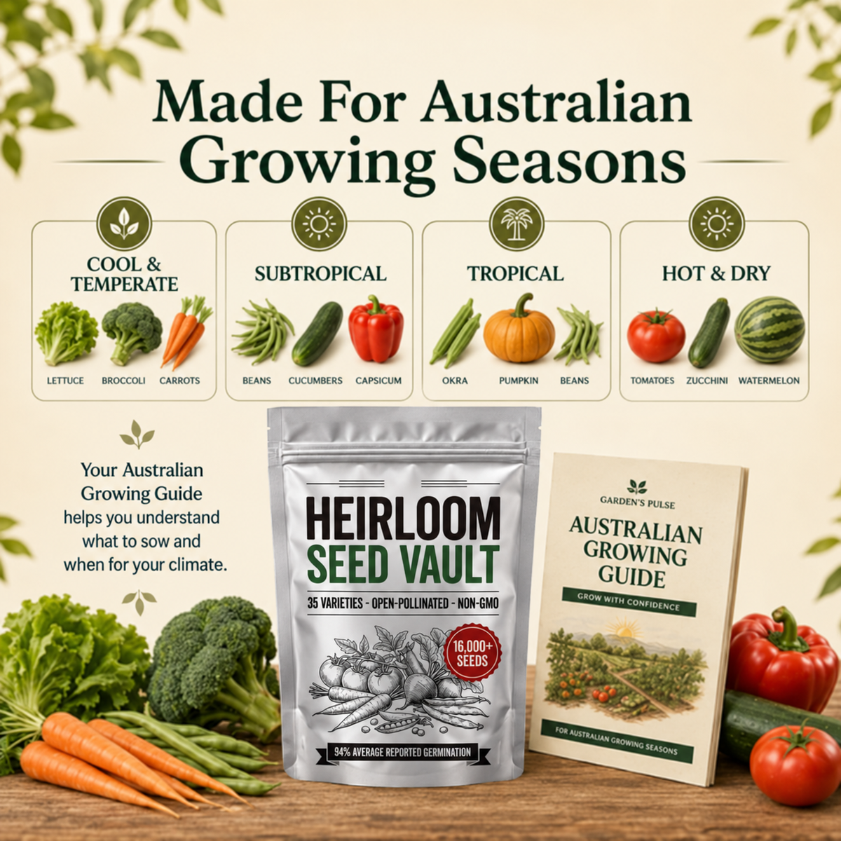 Garden's Pulse Australian Heirloom Seed Vault