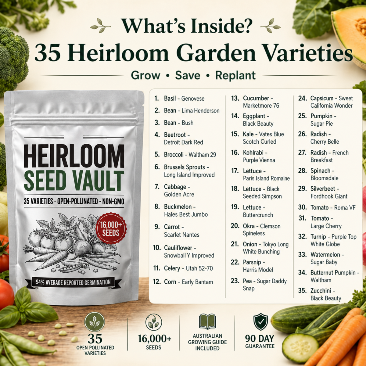 Garden's Pulse Australian Heirloom Seed Vault