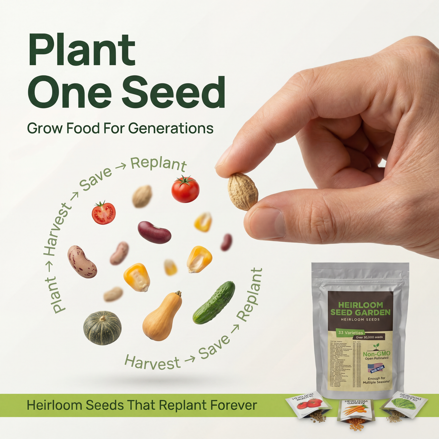 Garden's Pulse Heirloom Seed Vault Kit (35 Varieties)