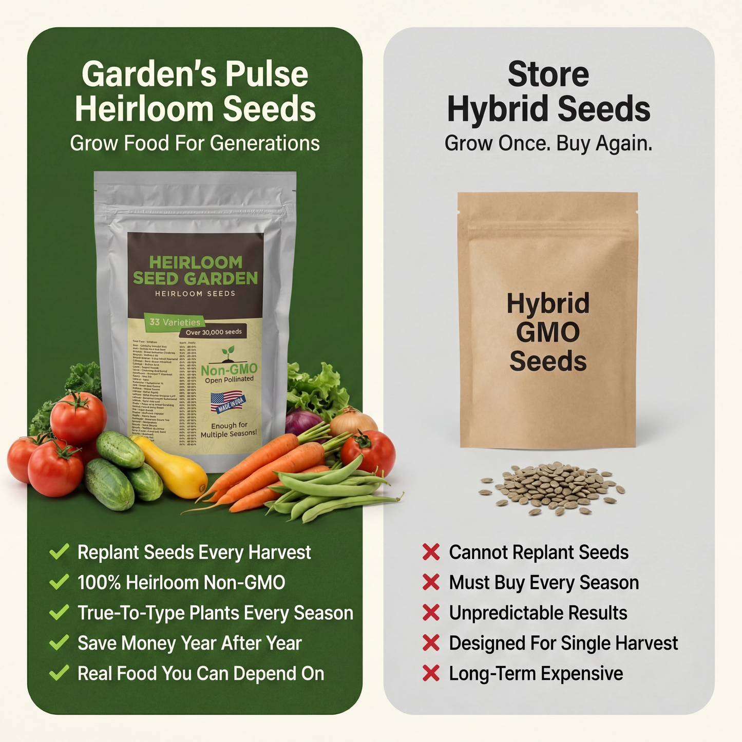 Garden's Pulse Heirloom Seed Vault Kit (35 Varieties)