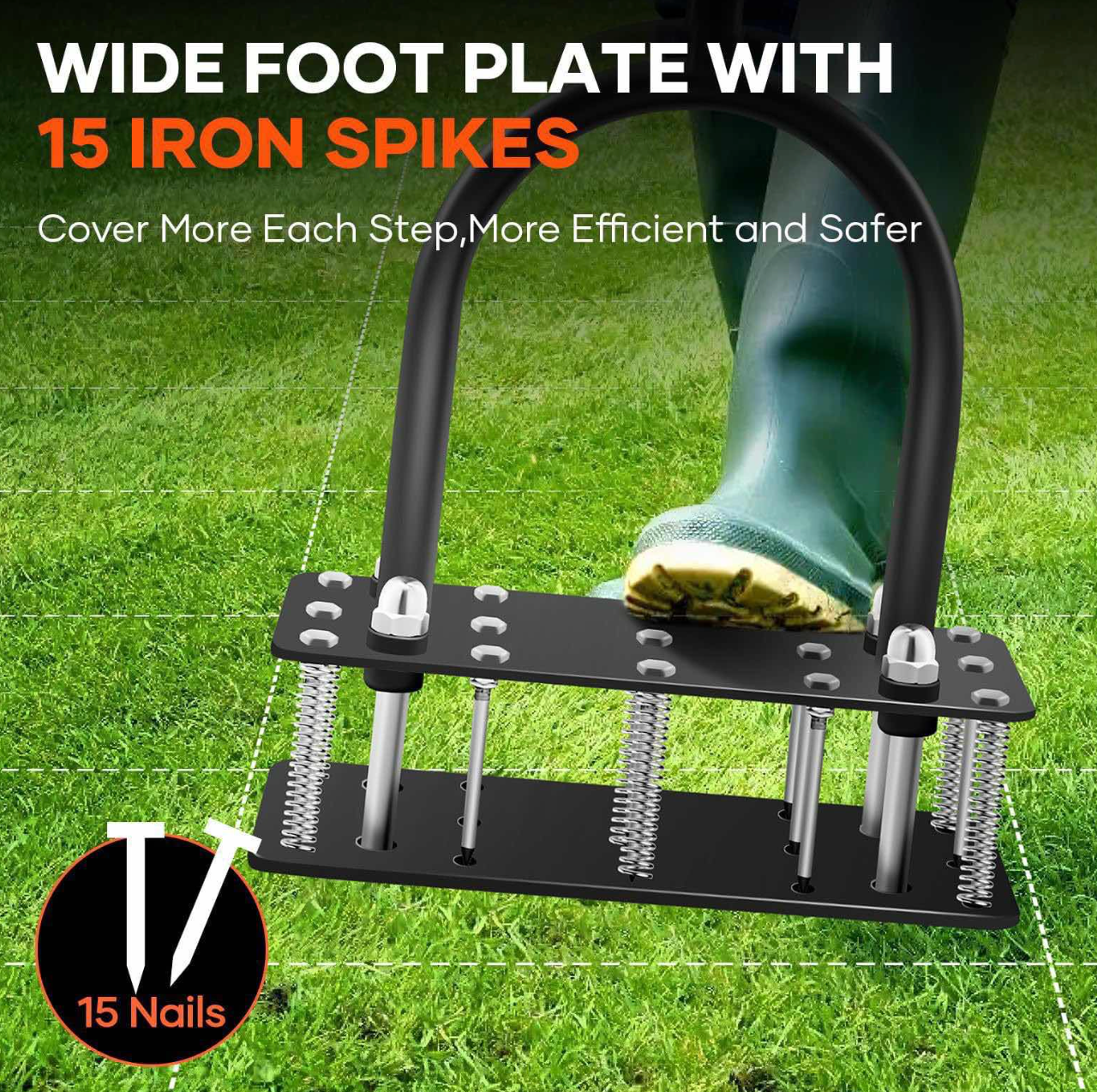 Garden's Pulse Lawn Aerator 2-in-1 Tool