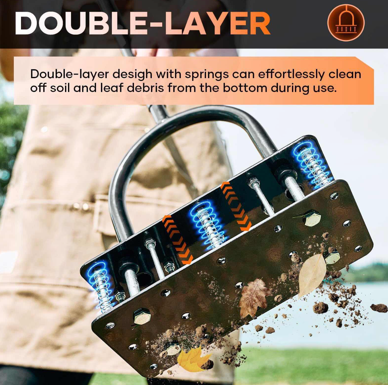 Garden's Pulse Lawn Aerator 2-in-1 Tool