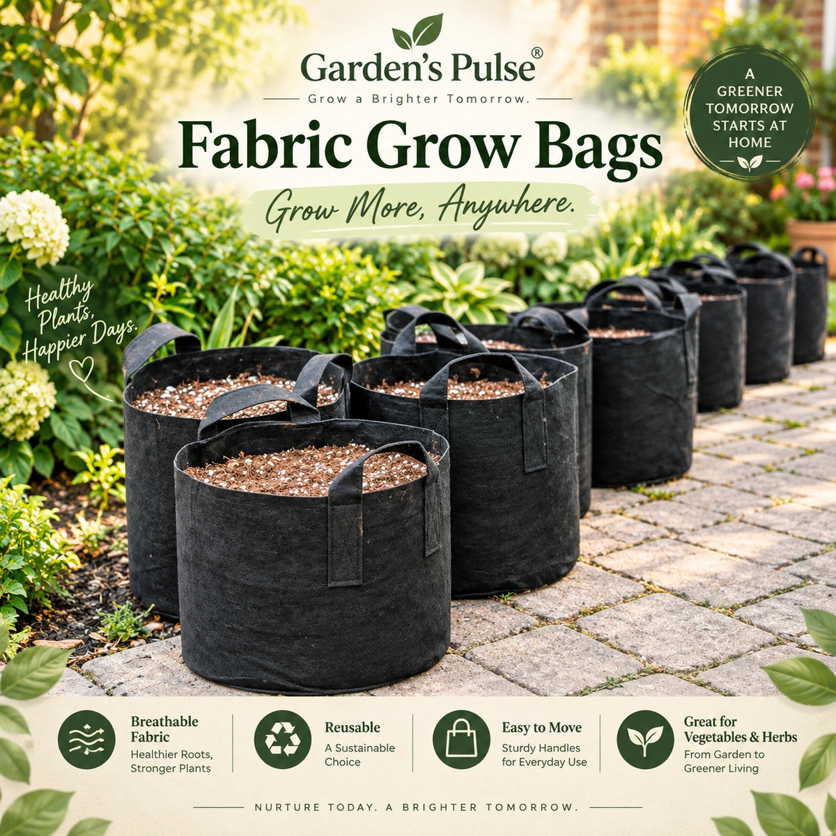 Garden's Pulse Fabric Grow Bags