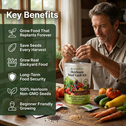 Garden's Pulse Heirloom Seed Vault Kit (35 Pack)
