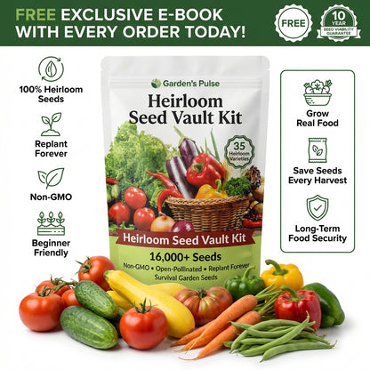 Garden's Pulse Heirloom Seed Vault Kit (35 Pack)